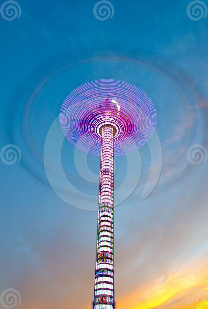 Stock Photo: Spinning Light Tower 1